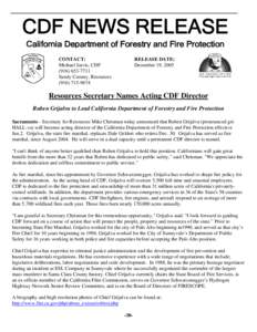 Public safety / Aerial firefighting / Ruben Grijalva / California Department of Forestry and Fire Protection / FIRESCOPE / Fire marshal / Raúl Grijalva / Wildland fire suppression / Firefighting / Firefighting in the United States