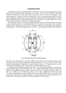 Microsoft Word - EXPERIMENTS_AT_ITEP.doc