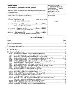 ORAU Team NIOSH Dose Reconstruction Project Technical Basis Document for the Oak Ridge National Laboratory