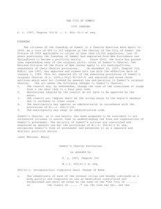 THE CITY OF SUMMIT CITY CHARTER P. L. 1987, Chapter 314 N. J. S. 40A: 61-1 et seq.