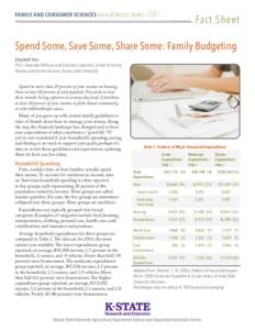 MF3306 Spend Some, Save Some, Share Some: Family Budgeting, Fact Sheet
