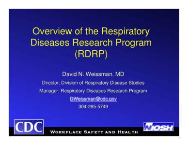 Overview of the Respiratory Diseases Research Program (RDRP)