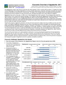 Economic Overview of Appalachia (PDF: 1.05 MB)