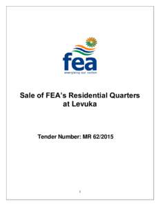 Sale of FEA’s Residential Quarters at Levuka Tender Number: MR