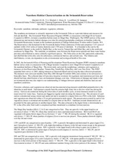 BACK  Nearshore Habitat Characterization on the Swinomish Reservation Mitchell, K.J.R., T.A. Mitchell, L. Klein, R. LovellFord, M. Sampson Swinomish Indian Tribal Community, Planning Department, Water Resources Program; 