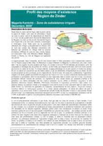 SC UK AEM NIGER : ZONE DE SUBSISTANCE IRRIGUÉE DE MAGARIA/KANTCHÉ  Profil des moyens d’existence Région de Zinder Magaria/Kantché – Zone de subsistance irriguée Décembre 20091