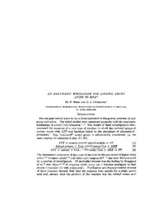 A N E N Z Y M A T I C MECHANISM FOR LINKING AMINO ACIDS TO RNA* BY P. BERGAND E. J. OFENGAND~ DEPARTMENT O F MICROBIOLOGY, WASHINGTON UNIVERSITY SCHOOL OF MEDICINE, ST. LOUIS, MISSOURI