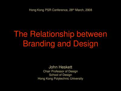 The Relationship between Branding and Design…