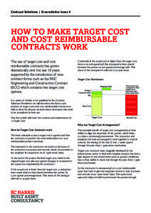 Private law / NEC Engineering and Construction Contract / Fixed price / Cost contract / Subcontractor / Cost-plus-incentive fee / Point of total assumption / Contract law / Law / Business