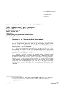 FCCC/KP/AWG/2012/CRP.2 1 December 2012 English only UNITED NATIONS FRAMEWORK CONVENTION ON CLIMATE CHANGE