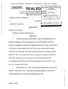 Case 4:16-crO Document 1 FiledORIGINAL SEALED Page 1 of 11 PageID 1 U.S. DISTRICT COURT