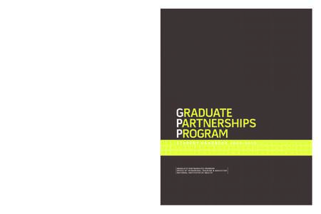 STUDENT HANDBOOK[removed] GRADUATE PARTNERSHIPS PROGRAM