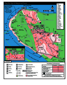 Pacific Spirit Regional Park Trail Map showing dog trail designations