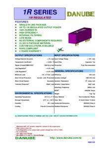 1R SERIES 1W REGULATED FEATURES   