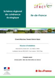 Schéma régional de cohérence écologique Ile-de-France