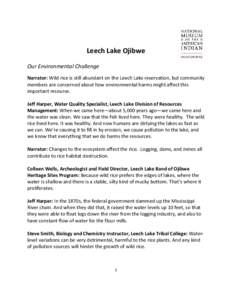 Microsoft Word - Leech Lake Ojibwe Challenge.doc