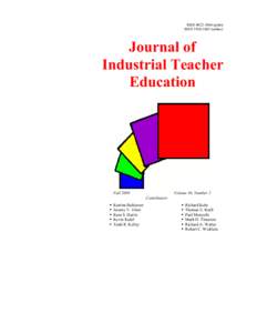 ISSN[removed]print) ISSN[removed]online) Journal of Industrial Teacher Education