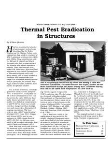 Thermal Pest Eradication in Structures Volume XXVIII, Number 5/6, May/June 2006 H