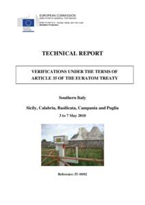 EUROPEAN COMMISSION DIRECTORATE-GENERAL FOR ENERGY DIRECTORATE D - Nuclear Safety and Fuel Cycle Radiation Protection  TECHNICAL REPORT