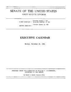 SENATE OF THE UNITED STATES NINETY-SEVENTH CONGRESS FIRST SESSION { SECOND SESSION {