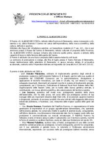 PROVINCIA di BENEVENTO L’Ufficio Stampa http://www.provincia.benevento.it - E-mail: [removed]