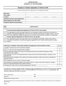 STATE OF UTAH Reset Form DEPARTMENT OF NATURAL RESOURCES  DIVISION OF OIL, GAS AND MINING