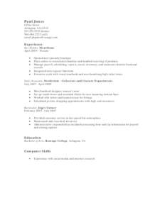 Microsoft Word - Chronological Resume Sample.doc