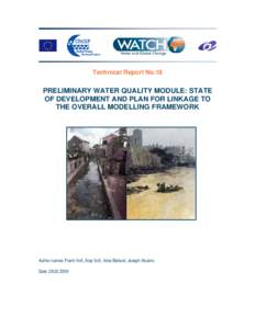 Microsoft Word - Technical Report Number 18 Preliminary water quality module State of development and plan for linkage to the o