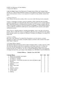 CLERY Act Disclosure of Crime Statistics 5.1 Reportable Offenses Under the federal “Jeanne Clery Disclosure of Campus Security Policy and Campus Crimes Statistics Act,” RES annually distributes statistics on the repo