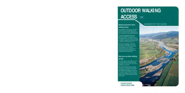 How does this consultation relate to the Land Access Consultation in 2003–04? In 2003 the then Minister for Rural Affairs appointed the Land Access Ministerial Reference Group to enquire into and report on: • access 