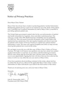 HIPAA Privacy Practices Notice - Enterprise Wide - MC5256-01