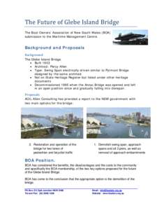 Microsoft Word - BOA Submission - Glebe Island Bridge