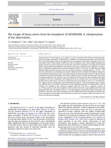 Atmosphere / Plasma physics / Space plasmas / Extrasolar planets / Hot Jupiters / Interstellar medium / HD 209458 b / Corona / Astronomical spectroscopy / Astronomy / Planetary science / Exoplanetology