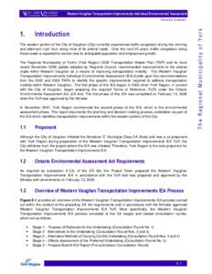 Western Vaughan Transportation Improvements Individual Environmental Assessment  1. Introduction