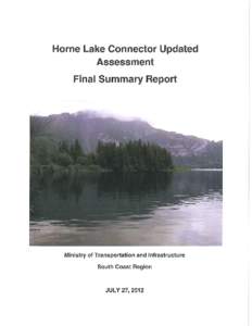 Horne Lake Connector Updated Assessment - Final Summary Report