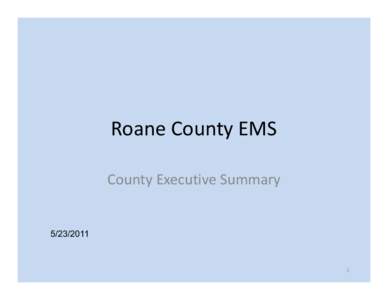 Roane County EMS County Executive Summary[removed]