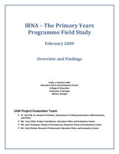 Microsoft Word - IB-PYP Overview Report without school names, [removed]doc