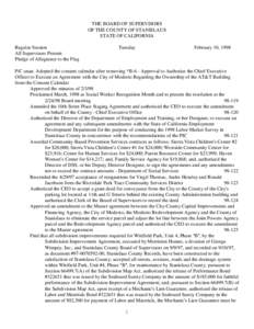 February 10, [removed]Board of Supervisors Minutes