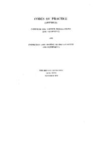 CODES OF PRACTICE (AMENDED) (MINIVTUM FIRE SERVICE INSTALLATIONS AND EQUIPMENT)  AND