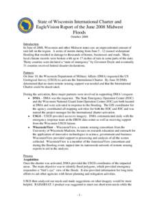 Microsoft Word - State of Wisconsin International Charter and Eagle Vision Report from the June 2008 Midwest Floods-Final.doc