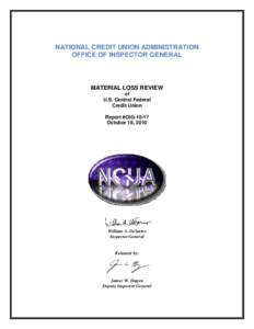 OIG[removed]Material Loss Review of U.S. Central Federal Credit Union, [removed]