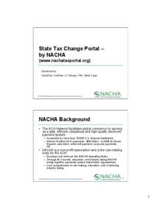Finance / NACHA – The Electronic Payments Association / Automated Clearing House / Payment / Clearing house / Clearing / Electronic bill presentment and payment / Payment systems / Economics / Business