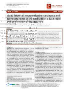 Mixed large cell neuroendocrine carcinoma and adenocarcinoma of the gallbladder: a case report and brief review of the literature