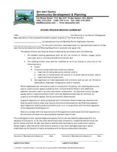 San Juan County  Community Development & Planning 135 Rhone Street, P.O. Box 947 Friday Harbor, WA[removed][removed]2116 Fax[removed]removed] | www.sanjuanco.com