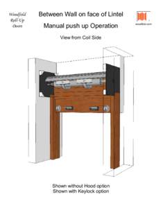 Woodfold Roll-Up Doors Between Wall on face of Lintel Manual push up Operation