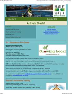 Healthy Shasta Newsletter