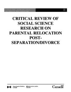 Critical Review of Social Science Research on Parental Relocation Post-Separation/Divorce