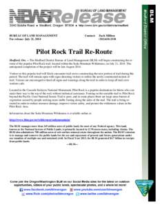 Pilot Rock Trail Re-Route