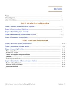 U.S. International Economic Accounts: Concepts and Methods (Contents)