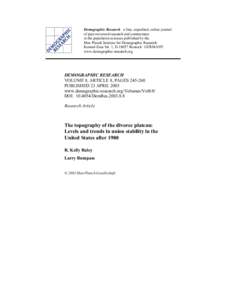 Demography / Social institutions / Behavior / Marriage / Cohabitation / Remarriage / Christian views on divorce / Current Population Survey / Divorce / Culture / Family law